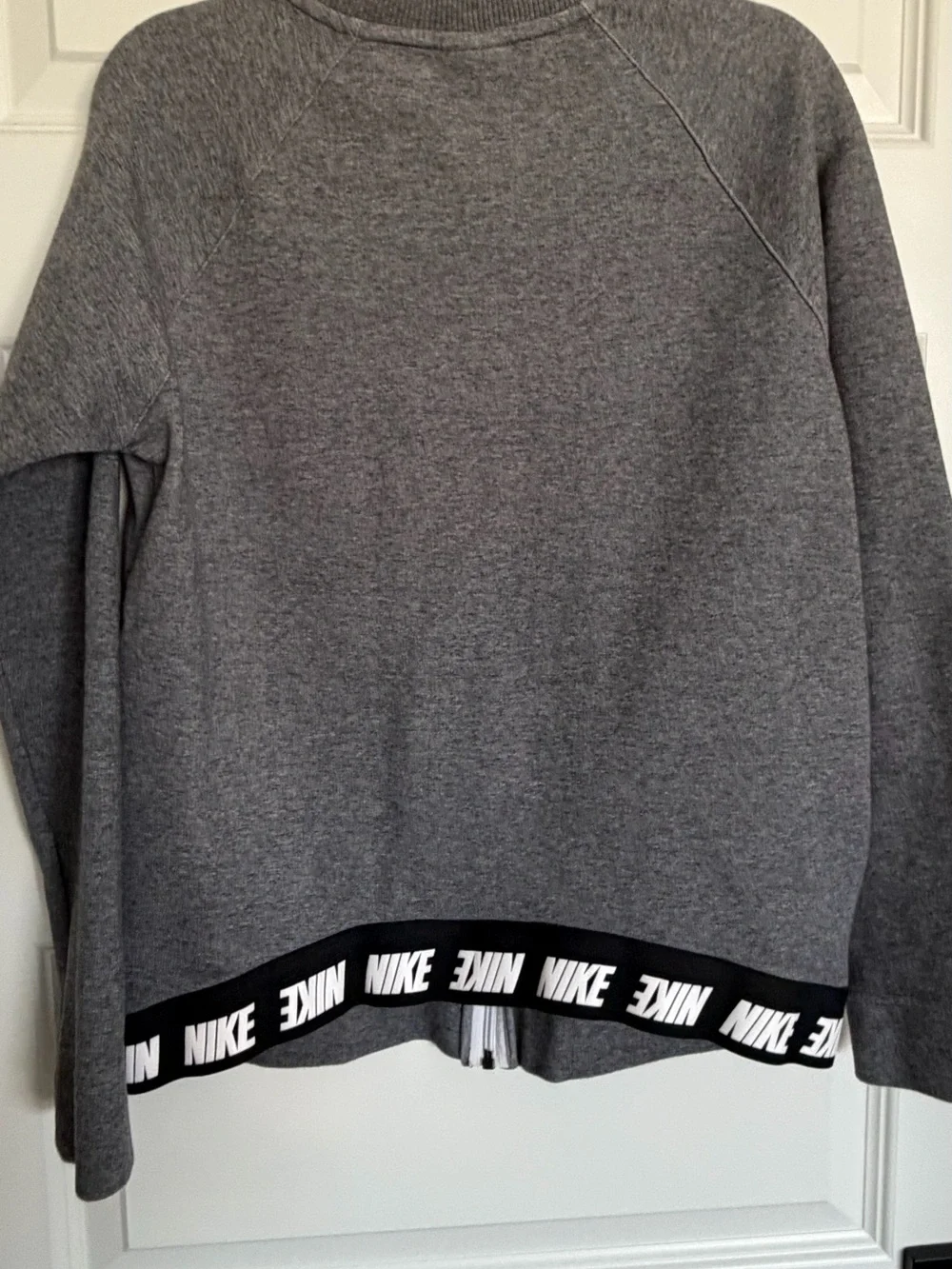 Nike women’s  Dark Gray Full-Zip Track Jacket with White Logo